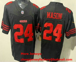Men's San Francisco 49ers #24 Jordan Mason Limited Black FUSE Vapor Jersey