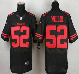 Men's San Francisco 49ers #52 Patrick Willis 2015 Nike Black Elite Jersey