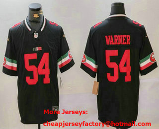 Men's San Francisco 49ers #54 Fred Warner Black FUSE Mexico Vapor Limited Stitched Jersey
