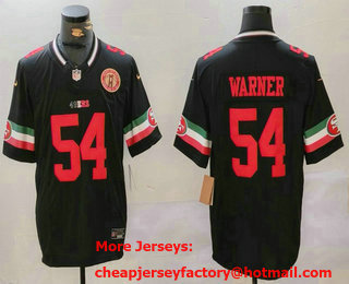 Men's San Francisco 49ers #54 Fred Warner Black FUSE Mexico With Gate Bridge Patch Vapor Limited Stitched Jersey