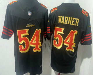 Men's San Francisco 49ers #54 Fred Warner Limited Black Rivalries FUSE Vapor Jersey
