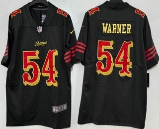 Men's San Francisco 49ers #54 Fred Warner Limited Black Rivalries Vapor Jersey