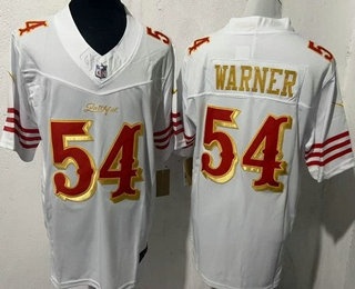 Men's San Francisco 49ers #54 Fred Warner Limited White Rivalries FUSE Vapor Jersey