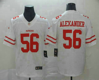 Men's San Francisco 49ers #56 Kwon Alexander White 2017 Vapor Untouchable Stitched NFL Nike Limited Jersey
