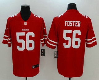 Men's San Francisco 49ers #56 Reuben Foster Red 2017 Vapor Untouchable Stitched NFL Nike Limited Jersey