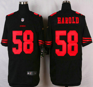 Men's San Francisco 49ers #58 Eli Harold 2015 Nike Black Elite Jersey