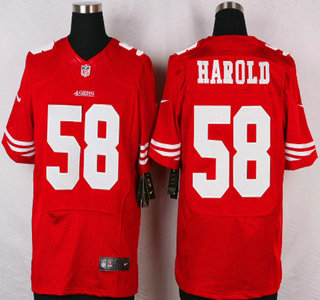 Men's San Francisco 49ers #58 Eli Harold Nike Red Elite Jersey