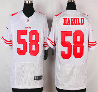 Men's San Francisco 49ers #58 Eli Harold Nike White Elite Jersey