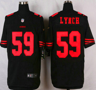 Men's San Francisco 49ers #59 Aaron Lynch 2015 Nike Black Elite Jersey