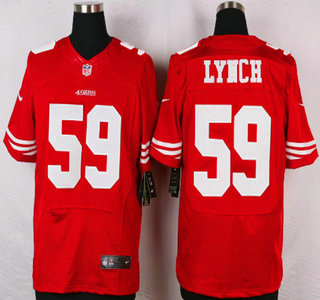 Men's San Francisco 49ers #59 Aaron Lynch Nike Red Elite Jersey