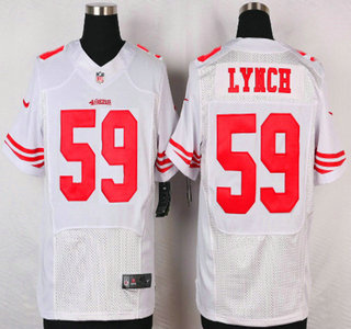 Men's San Francisco 49ers #59 Aaron Lynch Nike White Elite Jersey