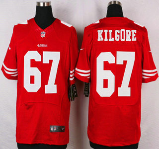 Men's San Francisco 49ers #67 Daniel Kilgore Nike Red Elite Jersey