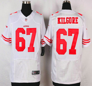Men's San Francisco 49ers #67 Daniel Kilgore Nike White Elite Jersey