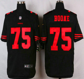 Men's San Francisco 49ers #75 Alex Boone 2015 Nike Black Elite Jersey
