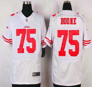 Men's San Francisco 49ers #75 Alex Boone Nike White Elite Jersey