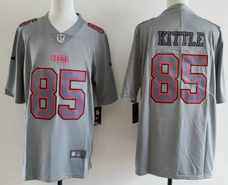 Men's San Francisco 49ers #85 George Kittle Limited Grey Fashion Vapor Jersey