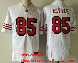 Men's San Francisco 49ers #85 George Kittle White 2023 FUSE Color Rush Vapor Untouchable Limited Jersey