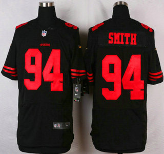 Men's San Francisco 49ers #94 Justin Smith 2015 Nike Black Elite Jersey