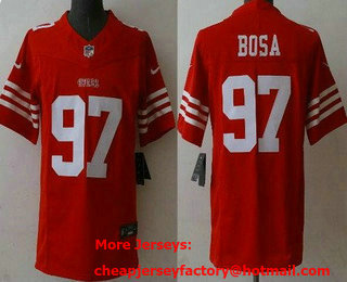 Men's San Francisco 49ers #97 Nick Bosa Limited Red FUSE Vapor Jersey