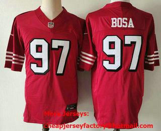 Men's San Francisco 49ers #97 Nick Bosa Red 2023 FUSE Color Rush Vapor Untouchable Limited Jersey