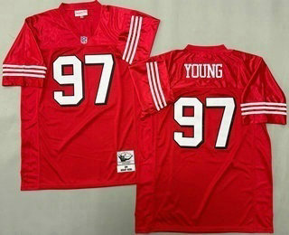 Men's San Francisco 49ers #97 Steve Young Red Alternate 1994 Throwback Jersey