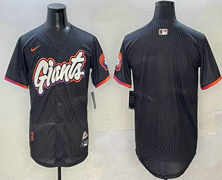 Men's San Francisco Giants Blank Black 2025 City Connect Limited Stitched Jersey