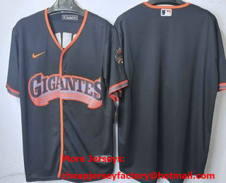 Men's San Francisco Giants Blank Black 2026 Alternate Stadium Stitched Jersey