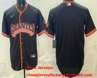 Men's San Francisco Giants Blank Black 2026 Alternate Stadium Stitched Jersey