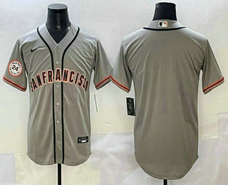 Men's San Francisco Giants Blank Gray Cool Base Jersey