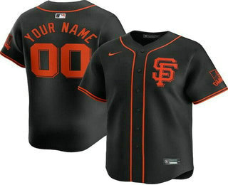 Men's San Francisco Giants Customized Black Limited Jersey