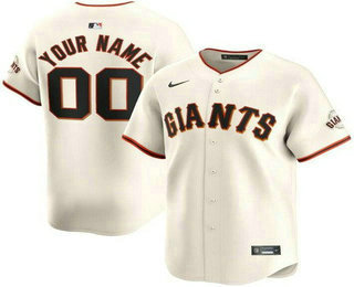Men's San Francisco Giants Customized Cream Limited Jersey