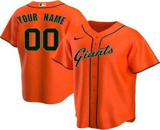 Men's San Francisco Giants Customized Orange Cool Base Jersey
