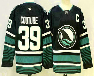 Men's San Jose Sharks #39 Logan Couture Black Alternate Authentic Jersey
