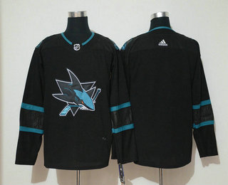 Men's San Jose Sharks Blank NEW Black 2017-2018 Hockey Stitched NHL Jersey