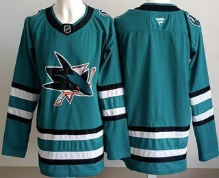 Men's San Jose Sharks Blank Teal Authentic Jersey