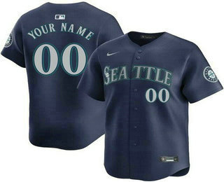 Men's Seattle Mariners Customized Navy Limited Jersey