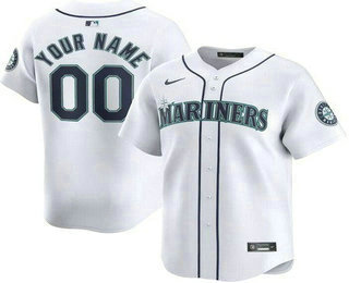 Men's Seattle Mariners Customized White Limited Jersey