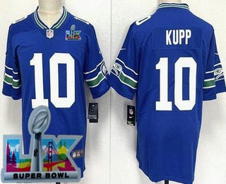 Men's Seattle Seahawks #10 Cooper Kupp Limited Blue Super Bowl LX Vapor Jersey