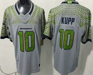 Men's Seattle Seahawks #10 Cooper Kupp Limited Gray Rivalries FUSE Vapor Jersey