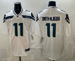 Men's Seattle Seahawks #11 Jaxon Smith Njigba Limited White Vapor Jersey