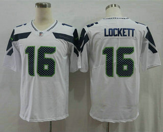 Men's Seattle Seahawks #16 Tyler Lockett White 2017 Vapor Untouchable Stitched NFL Nike Limited Jersey