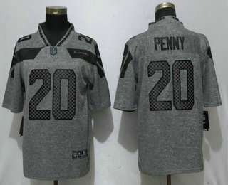 Men's Seattle Seahawks #20 Rashaad Penny 2017 Vapor Untouchable Stitched NFL Nike Gray Gridiron Limited Jersey