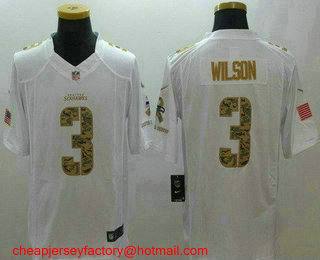 Men's Seattle Seahawks #3 Russell Wilson Salute To Service Stitched NFL Nike Limited Jersey