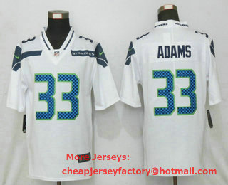 Men's Seattle Seahawks #33 Jamal Adams White 2020 Vapor Untouchable Stitched NFL Nike Limited Jersey