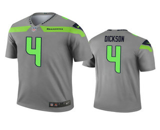 Men's Seattle Seahawks #4 Michael Dickson Gray Inverted Legend Jersey