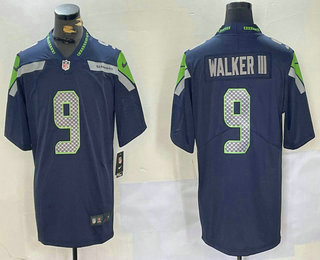 Men's Seattle Seahawks #9 Kenneth Walker III Navy Blue 2022 Vapor Untouchable Stitched NFL Nike Limited Jersey