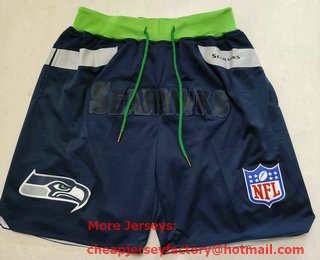 Men's Seattle Seahawks Navy Blue Just Don Swingman Shorts