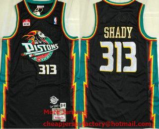 Men's Slim Shady #313 Eminem X Detroit Pistons Remix Stitched Jersey