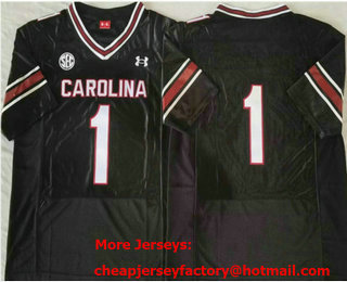 Men's South Carolina Gamecocks #1 Deebo Samuel No Name Black College Limited Football Jersey