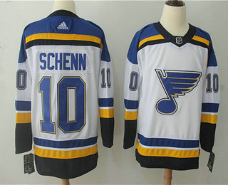 Men's St. Louis Blues #10 Brayden Schenn White 2017-2018 Hockey Stitched NHL Jersey